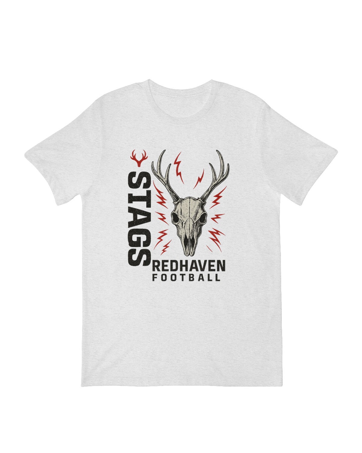 Stags Football - White Fleck Triblend - S